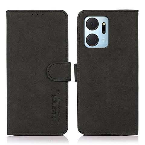 Custodia Portafoglio In Pelle Cover con Supporto D01Y per Huawei Honor X7a Nero