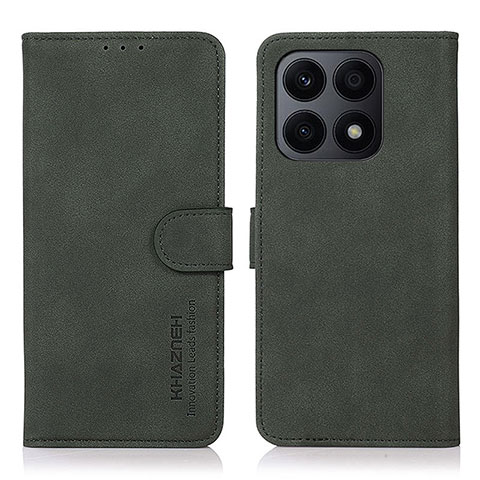 Custodia Portafoglio In Pelle Cover con Supporto D01Y per Huawei Honor X8a 4G Verde