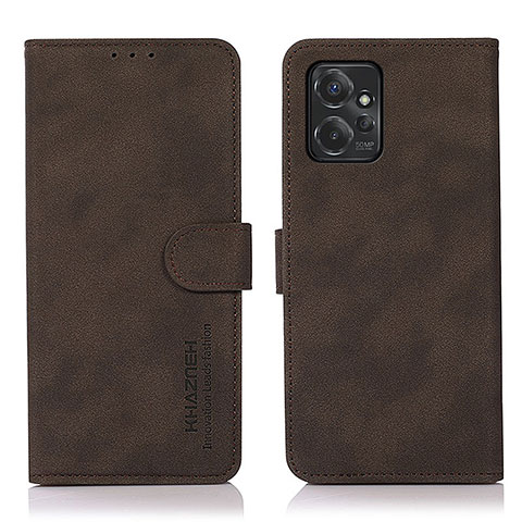 Custodia Portafoglio In Pelle Cover con Supporto D01Y per Motorola Moto G Power 5G (2023) Marrone