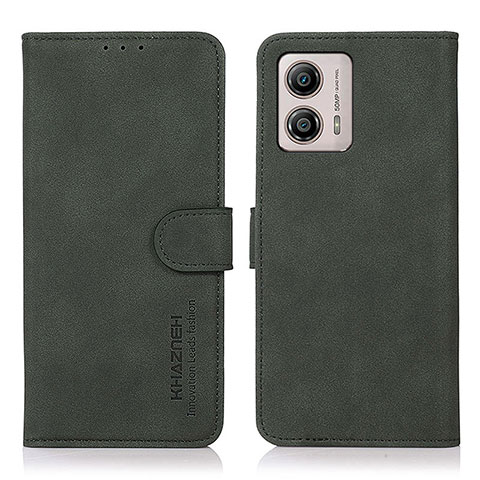 Custodia Portafoglio In Pelle Cover con Supporto D01Y per Motorola Moto G53 5G Verde