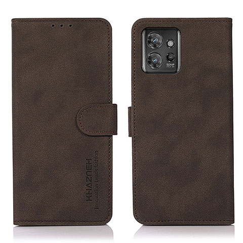 Custodia Portafoglio In Pelle Cover con Supporto D01Y per Motorola ThinkPhone 5G Marrone