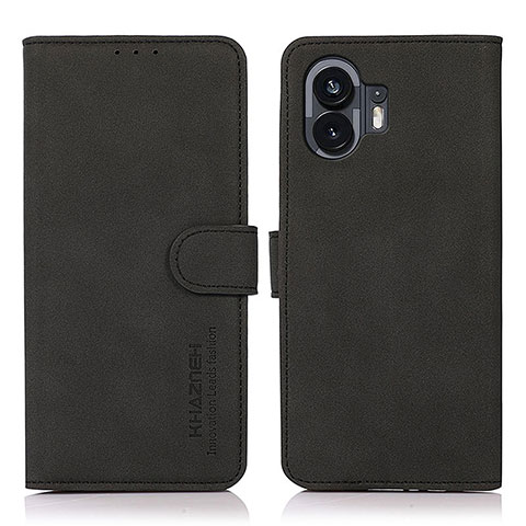 Custodia Portafoglio In Pelle Cover con Supporto D01Y per Nothing Phone 2 Nero