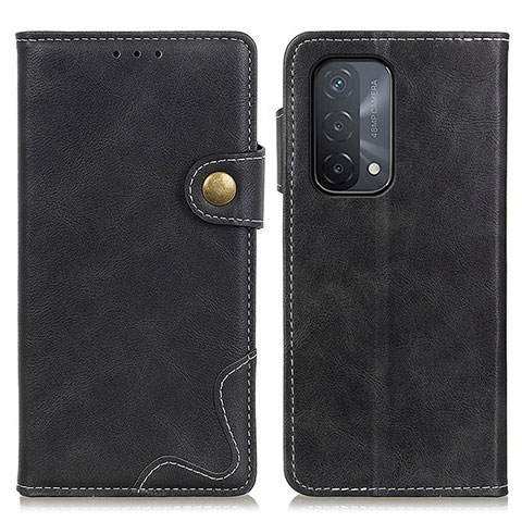 Custodia Portafoglio In Pelle Cover con Supporto D01Y per Oppo A74 5G Nero