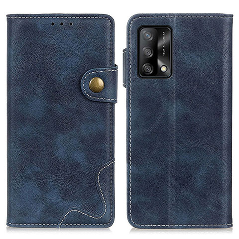 Custodia Portafoglio In Pelle Cover con Supporto D01Y per Oppo F19s Blu