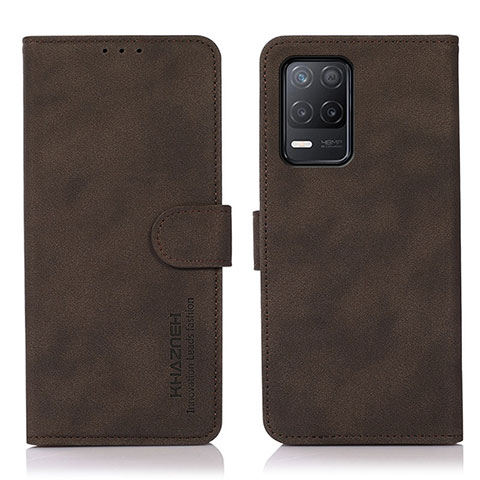 Custodia Portafoglio In Pelle Cover con Supporto D01Y per Realme 8 5G Marrone