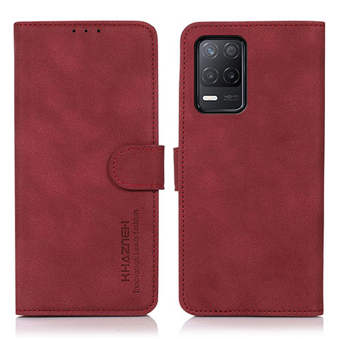 Custodia Portafoglio In Pelle Cover con Supporto D01Y per Realme 8 5G Rosso