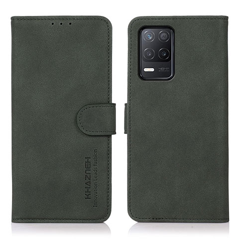 Custodia Portafoglio In Pelle Cover con Supporto D01Y per Realme 8s 5G Verde