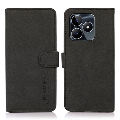 Custodia Portafoglio In Pelle Cover con Supporto D01Y per Realme C53 Nero