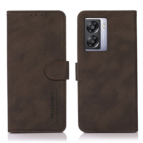 Custodia Portafoglio In Pelle Cover con Supporto D01Y per Realme V23 5G Marrone