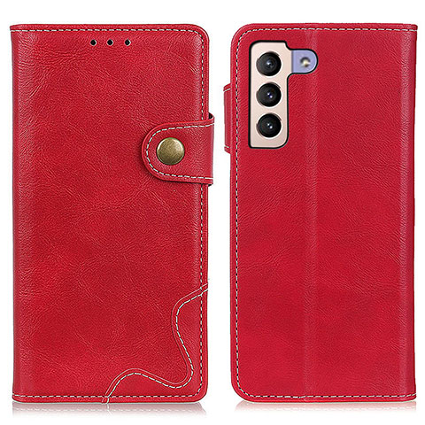 Custodia Portafoglio In Pelle Cover con Supporto D01Y per Samsung Galaxy S21 FE 5G Rosso