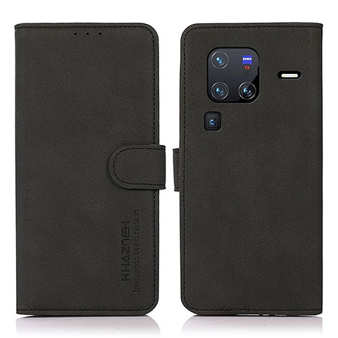 Custodia Portafoglio In Pelle Cover con Supporto D01Y per Vivo X80 Pro 5G Nero