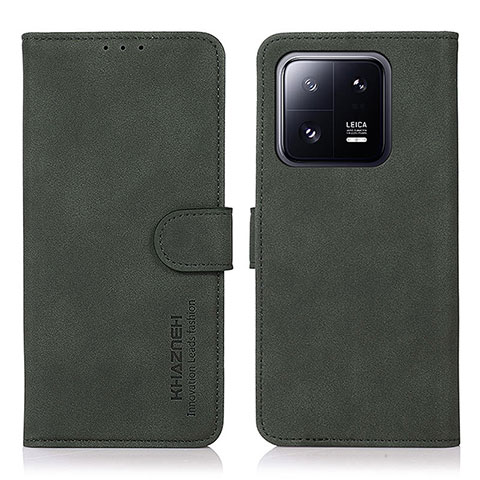 Custodia Portafoglio In Pelle Cover con Supporto D01Y per Xiaomi Mi 13 Pro 5G Verde