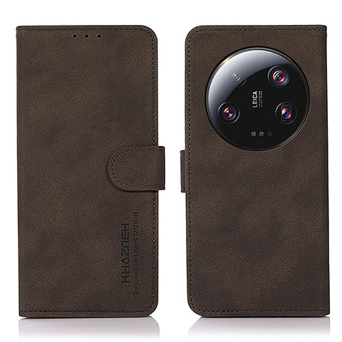 Custodia Portafoglio In Pelle Cover con Supporto D01Y per Xiaomi Mi 13 Ultra 5G Marrone