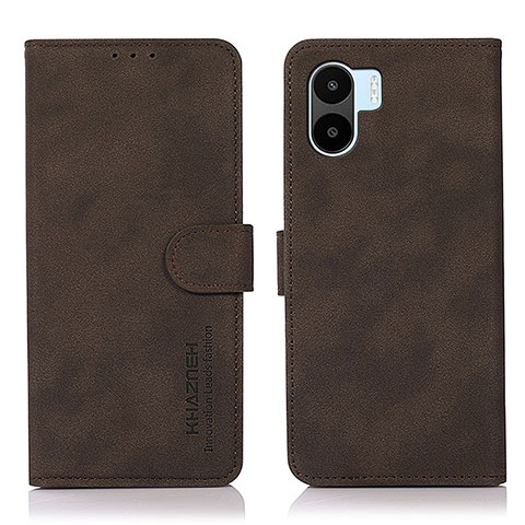 Custodia Portafoglio In Pelle Cover con Supporto D01Y per Xiaomi Redmi A1 Marrone