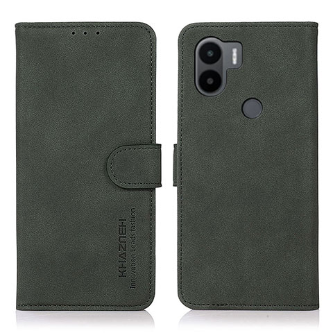 Custodia Portafoglio In Pelle Cover con Supporto D01Y per Xiaomi Redmi A1 Plus Verde