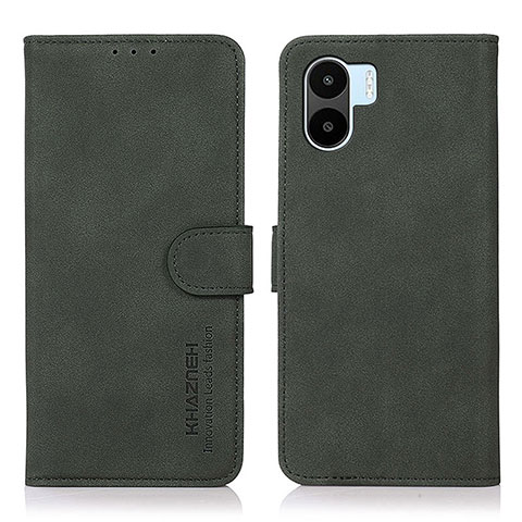 Custodia Portafoglio In Pelle Cover con Supporto D01Y per Xiaomi Redmi A2 Plus Verde