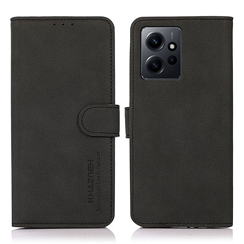 Custodia Portafoglio In Pelle Cover con Supporto D01Y per Xiaomi Redmi Note 12 4G Nero