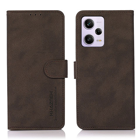 Custodia Portafoglio In Pelle Cover con Supporto D01Y per Xiaomi Redmi Note 12 Explorer Marrone