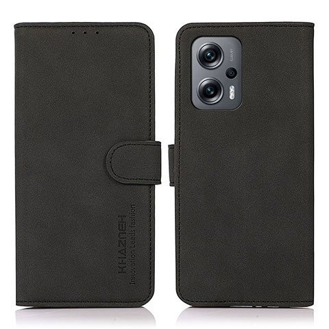 Custodia Portafoglio In Pelle Cover con Supporto D01Y per Xiaomi Redmi Note 12 Turbo 5G Nero