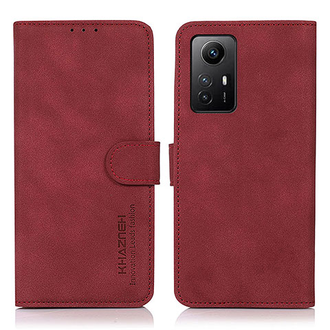 Custodia Portafoglio In Pelle Cover con Supporto D01Y per Xiaomi Redmi Note 12S Rosso