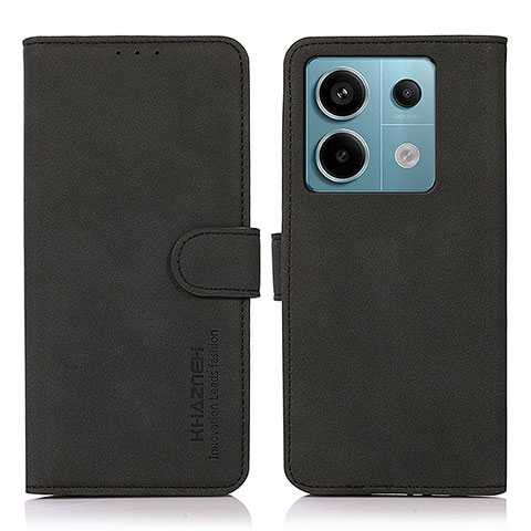 Custodia Portafoglio In Pelle Cover con Supporto D01Y per Xiaomi Redmi Note 13 Pro 5G Nero