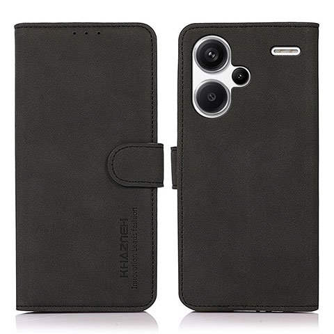 Custodia Portafoglio In Pelle Cover con Supporto D01Y per Xiaomi Redmi Note 13 Pro+ Plus 5G Nero