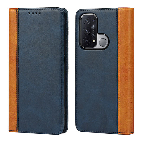 Custodia Portafoglio In Pelle Cover con Supporto D02T per Oppo Reno5 A Blu