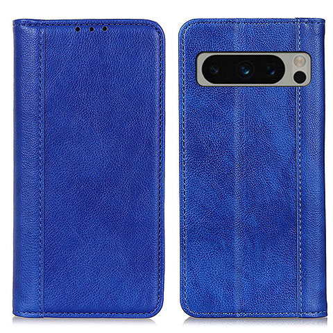 Custodia Portafoglio In Pelle Cover con Supporto D03Y per Google Pixel 8 Pro 5G Blu