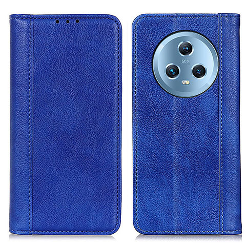 Custodia Portafoglio In Pelle Cover con Supporto D03Y per Huawei Honor Magic5 5G Blu