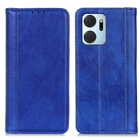 Custodia Portafoglio In Pelle Cover con Supporto D03Y per Huawei Honor X7a Blu