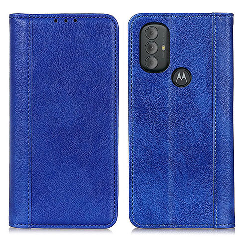 Custodia Portafoglio In Pelle Cover con Supporto D03Y per Motorola Moto G Play Gen 2 Blu