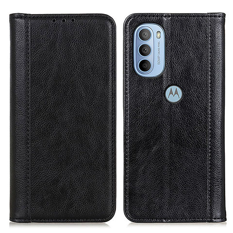 Custodia Portafoglio In Pelle Cover con Supporto D03Y per Motorola Moto G31 Nero