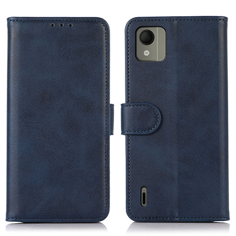 Custodia Portafoglio In Pelle Cover con Supporto D03Y per Nokia C110 Blu