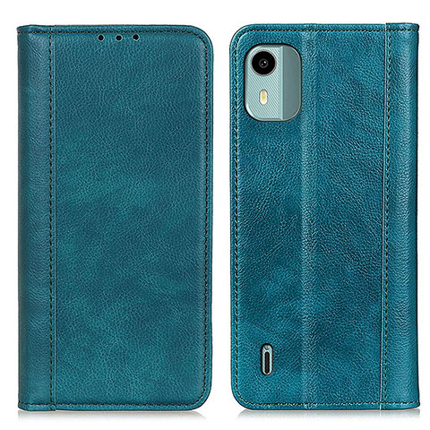 Custodia Portafoglio In Pelle Cover con Supporto D03Y per Nokia C12 Verde