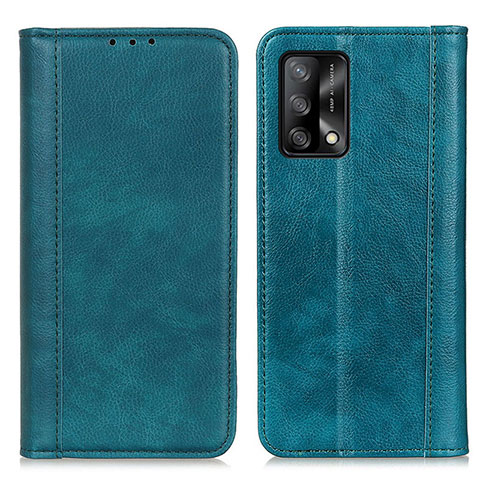 Custodia Portafoglio In Pelle Cover con Supporto D03Y per Oppo F19s Verde