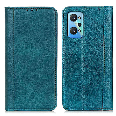 Custodia Portafoglio In Pelle Cover con Supporto D03Y per Realme GT Neo2 5G Verde