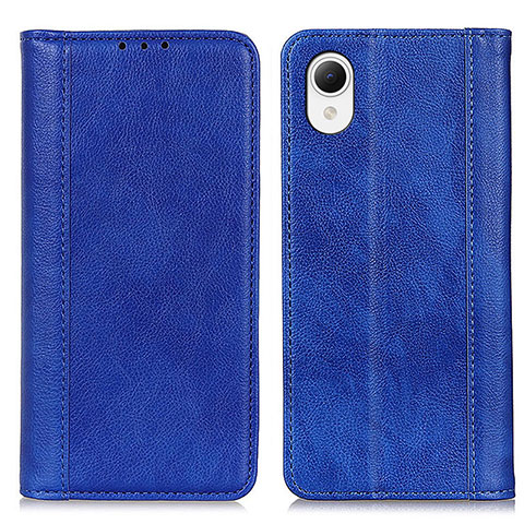 Custodia Portafoglio In Pelle Cover con Supporto D03Y per Samsung Galaxy A23e 5G Blu