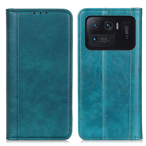 Custodia Portafoglio In Pelle Cover con Supporto D03Y per Xiaomi Mi 11 Ultra 5G Verde