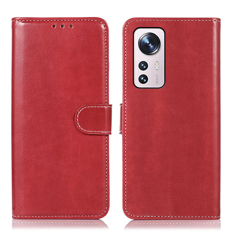 Custodia Portafoglio In Pelle Cover con Supporto D03Y per Xiaomi Mi 12 5G Rosso