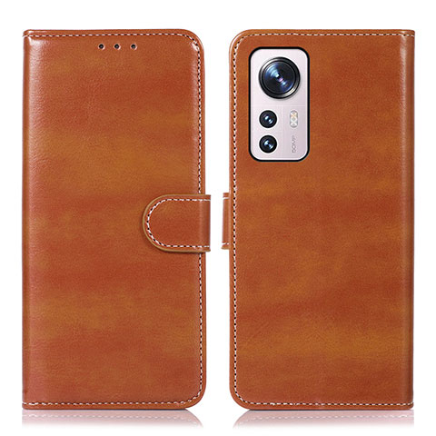 Custodia Portafoglio In Pelle Cover con Supporto D03Y per Xiaomi Mi 12S 5G Marrone