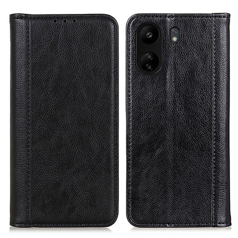 Custodia Portafoglio In Pelle Cover con Supporto D03Y per Xiaomi Poco C65 Nero