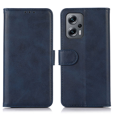 Custodia Portafoglio In Pelle Cover con Supporto D03Y per Xiaomi Redmi K50i 5G Blu