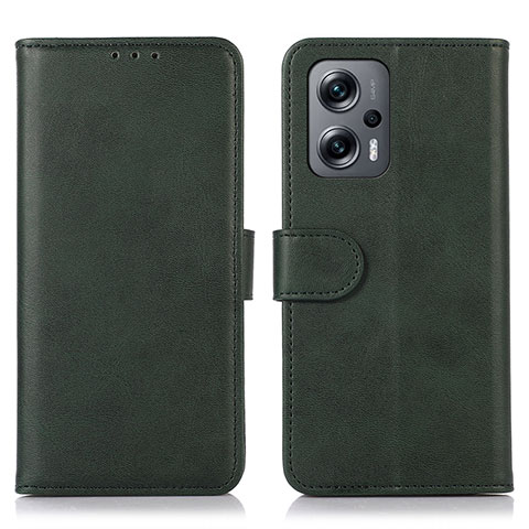 Custodia Portafoglio In Pelle Cover con Supporto D03Y per Xiaomi Redmi K50i 5G Verde