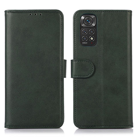 Custodia Portafoglio In Pelle Cover con Supporto D03Y per Xiaomi Redmi Note 11 4G (2022) Verde