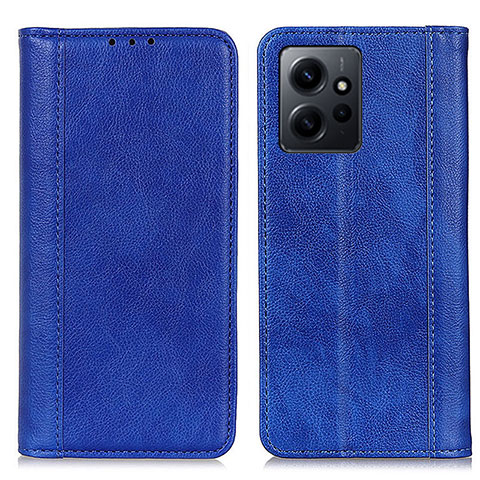 Custodia Portafoglio In Pelle Cover con Supporto D03Y per Xiaomi Redmi Note 12 4G Blu