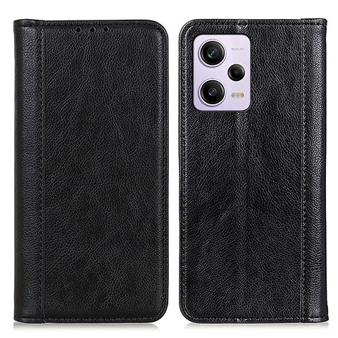 Custodia Portafoglio In Pelle Cover con Supporto D03Y per Xiaomi Redmi Note 12 Explorer Nero