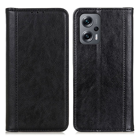 Custodia Portafoglio In Pelle Cover con Supporto D03Y per Xiaomi Redmi Note 12 Turbo 5G Nero