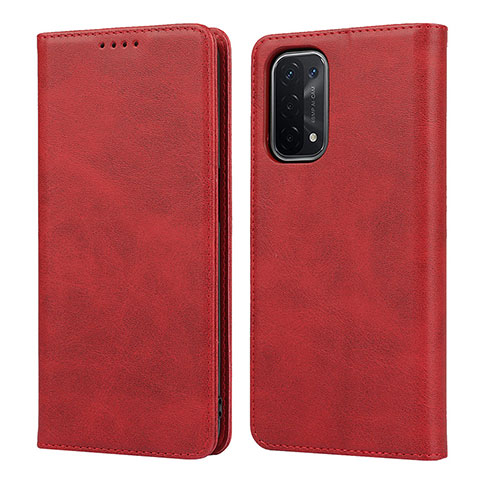 Custodia Portafoglio In Pelle Cover con Supporto D04T per Oppo A54 5G Rosso