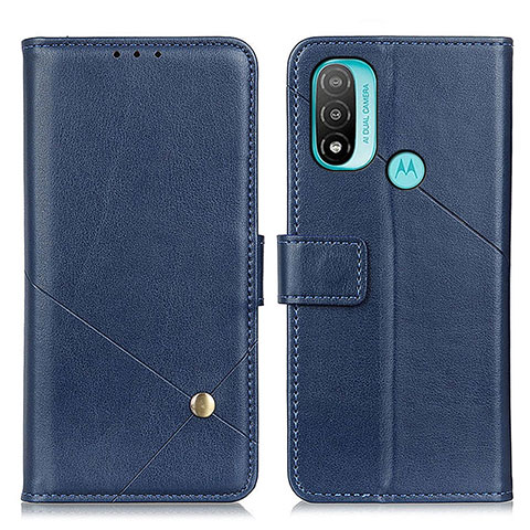 Custodia Portafoglio In Pelle Cover con Supporto D04Y per Motorola Moto E40 Blu