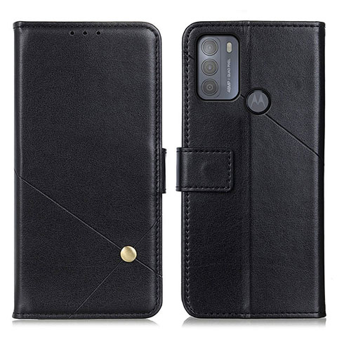 Custodia Portafoglio In Pelle Cover con Supporto D04Y per Motorola Moto G50 Nero